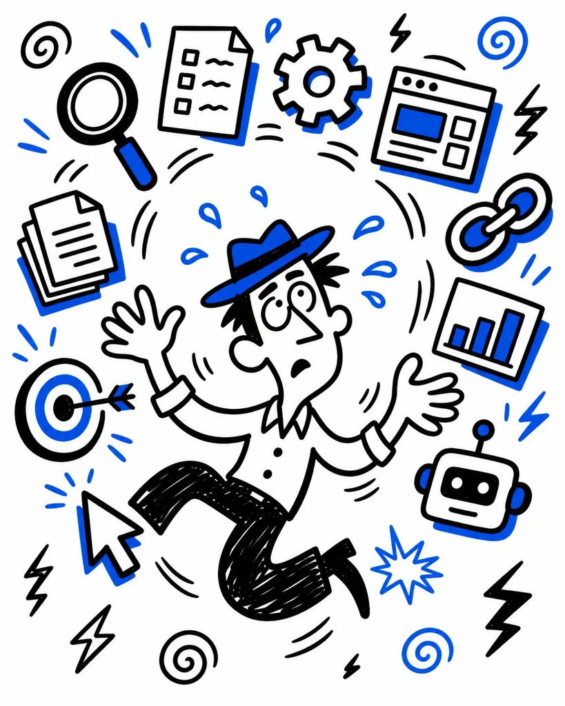 Illustration for: The Six-Stage SEO Agent Workflow