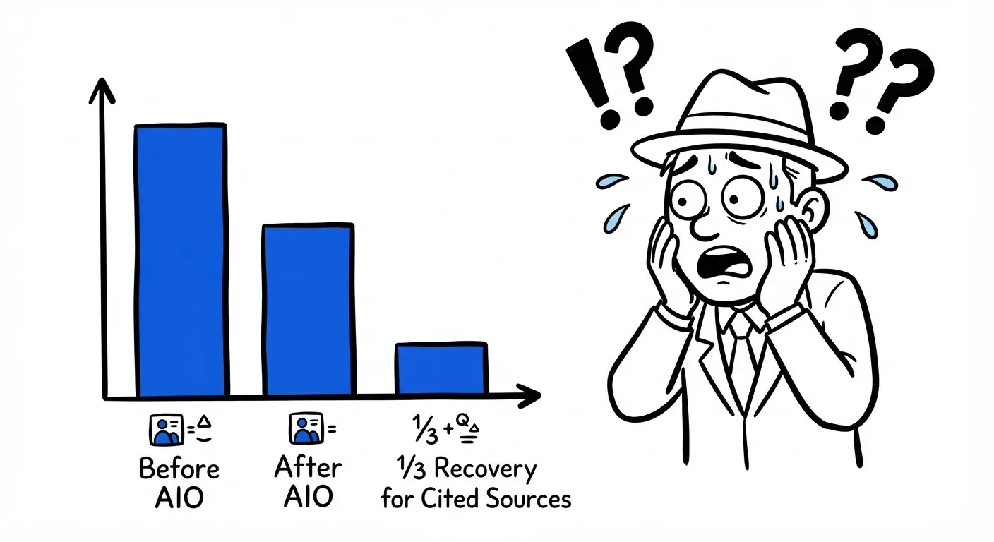 AI Overviews causing organic traffic collapse
