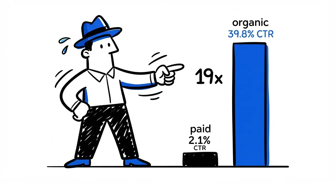 Click share economics of paid search