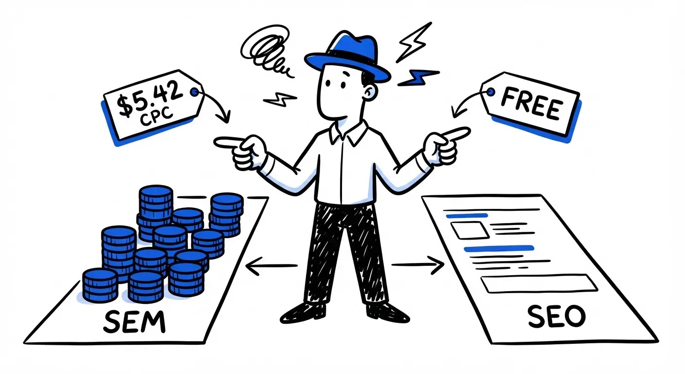 SEM definition and how it differs from SEO