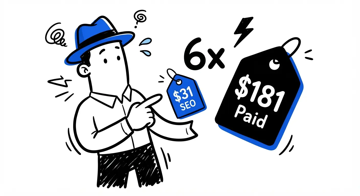 SEO vs paid search cost gap