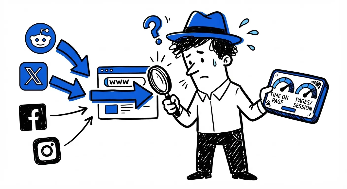 Social media referral traffic for SEO