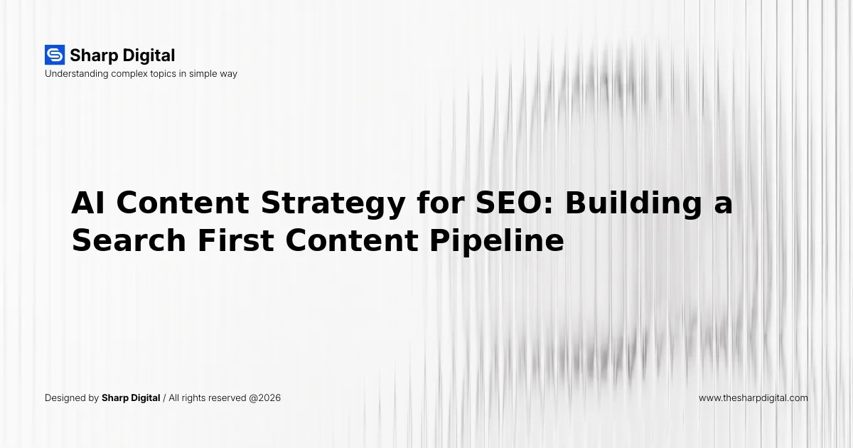 AI Content Strategy for SEO: Building a Search First Content Pipeline