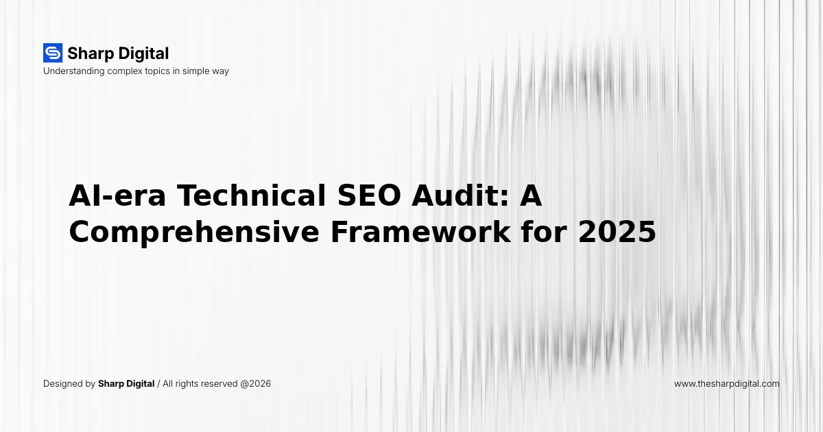 AI-era Technical SEO Audit: A Comprehensive Framework for 2025
