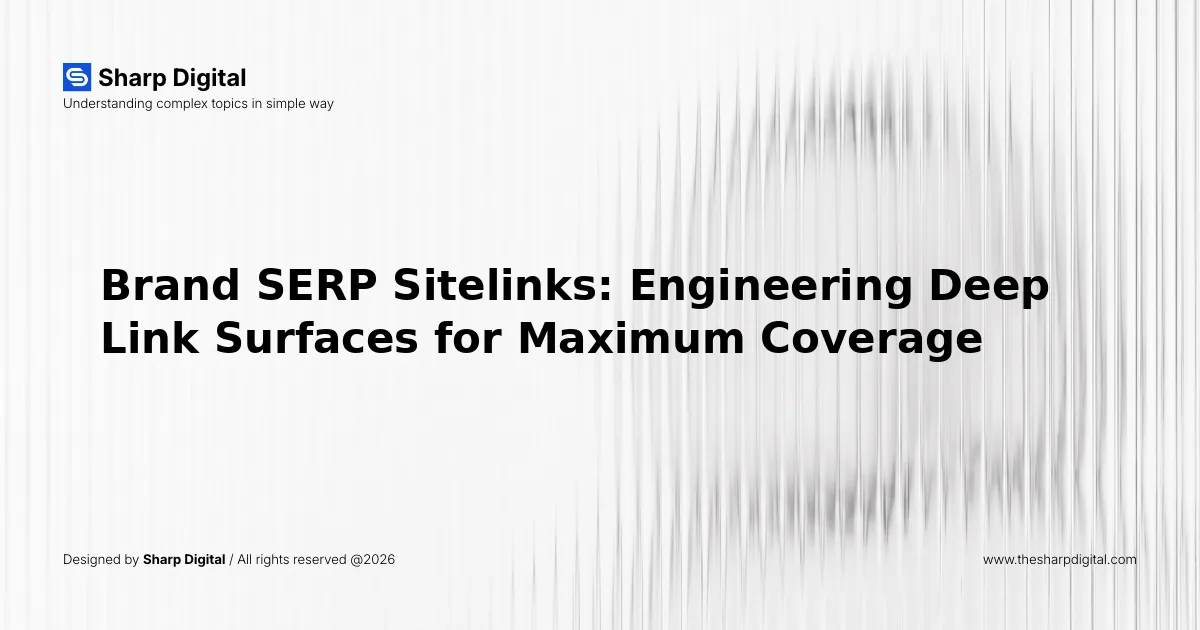 Brand SERP Sitelinks: Engineering Deep Link Surfaces for Maximum Coverage