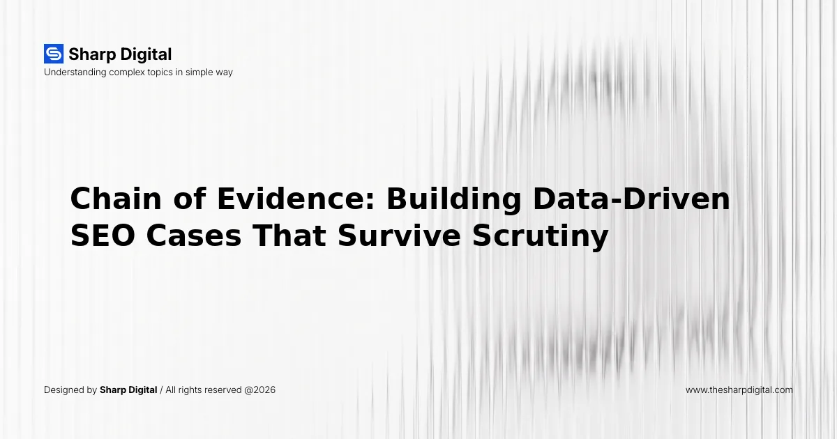 Chain of Evidence: Building Data-Driven SEO Cases That Survive Scrutiny