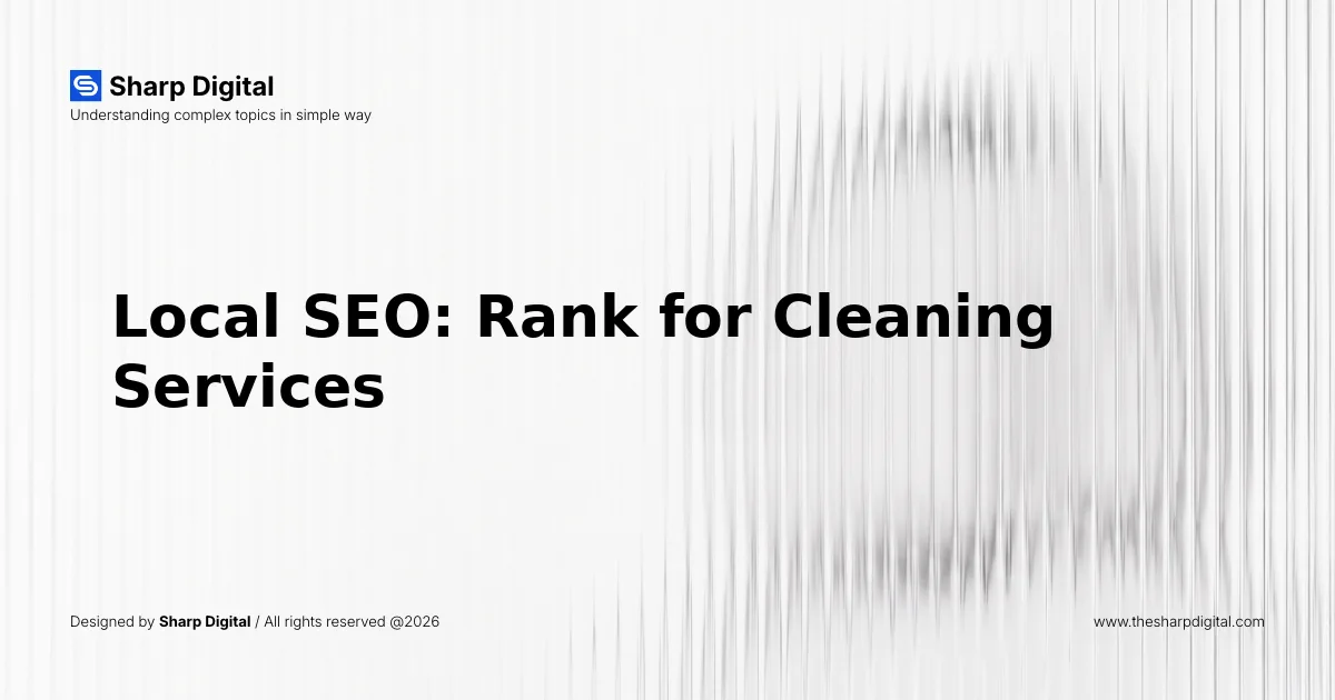 Local SEO: Rank for Cleaning Services