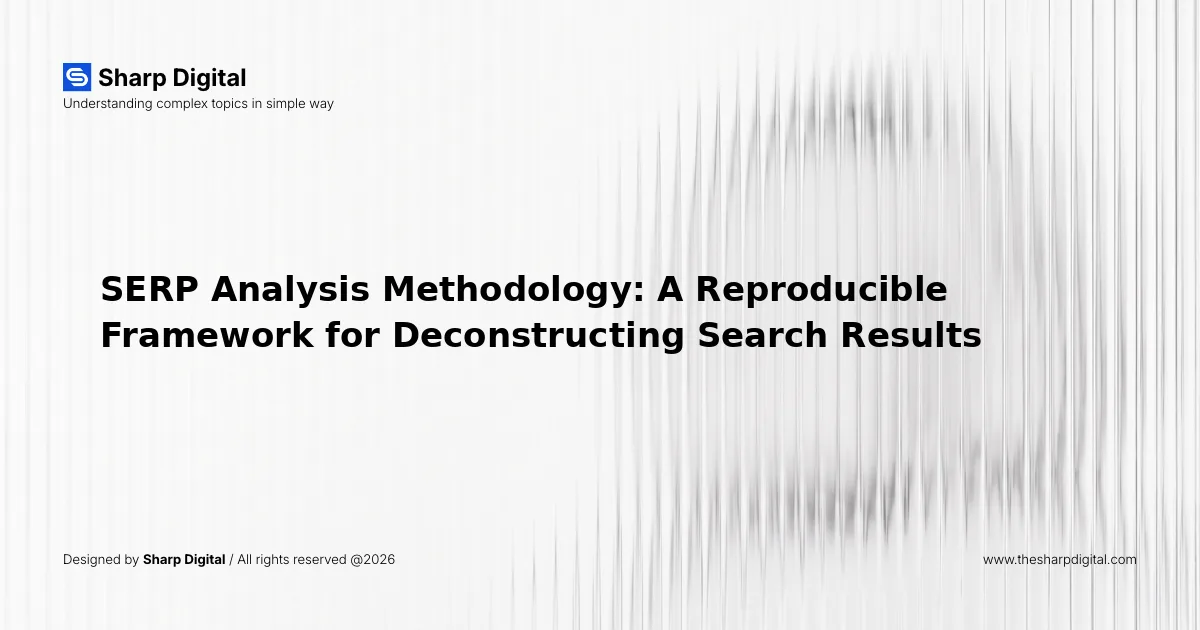 SERP Analysis Methodology: A Reproducible Framework for Deconstructing Search Results