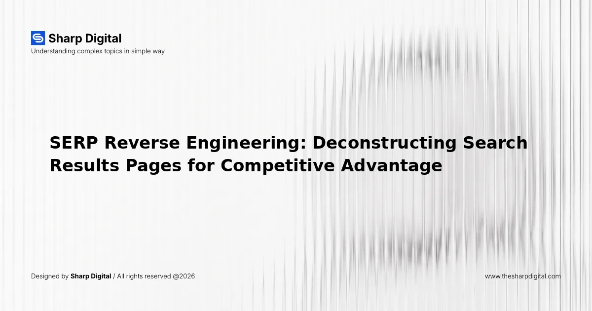 SERP Reverse Engineering: Deconstructing Search Results Pages for Competitive Advantage